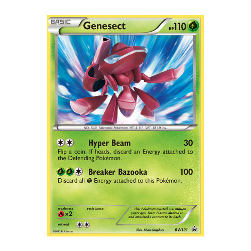 Genesect BW101 BW Black Star Promo Pokemon Card NEAR MINT TCG