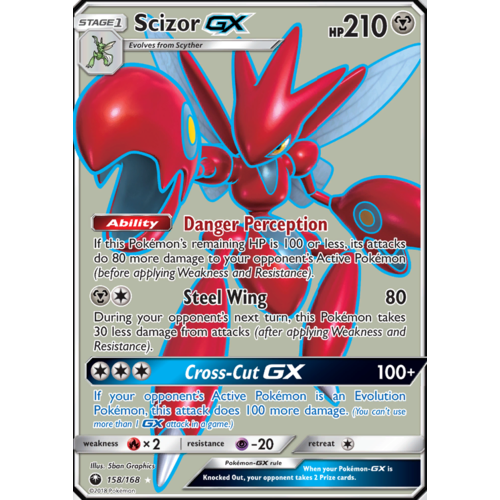 Scizor GX 158/168 SM Celestial Storm Holo Full Art Ultra Rare Pokemon Card NEAR MINT TCG