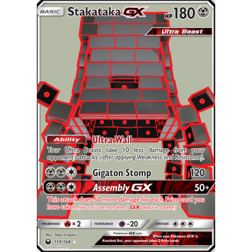Stakataka GX 159/168 SM Celestial Storm Holo Full Art Ultra Rare Pokemon Card NEAR MINT TCG