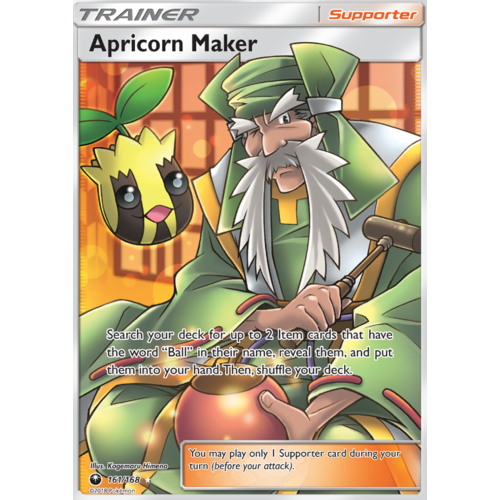 Apricorn Maker 161/168 SM Celestial Storm Holo Full Art Ultra Rare Pokemon Card NEAR MINT TCG