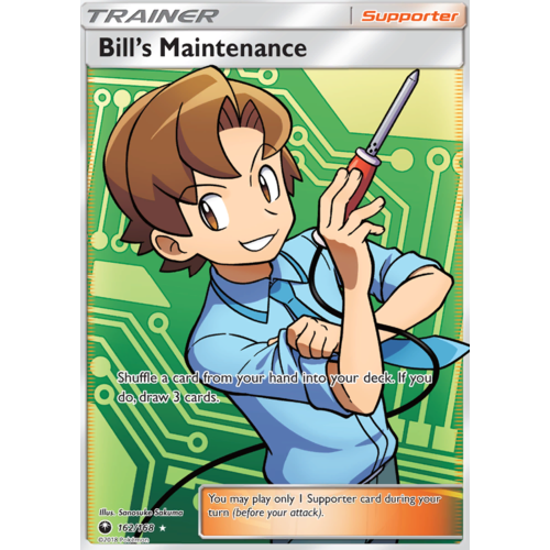 Bill s Maintenance 162 168 SM Celestial Storm Holo Full Art Ultra Rare 