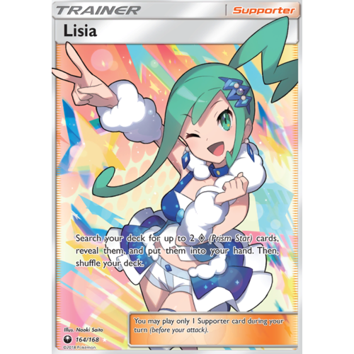 Lisia 164/168 SM Celestial Storm Holo Full Art Ultra Rare Pokemon Card NEAR MINT TCG