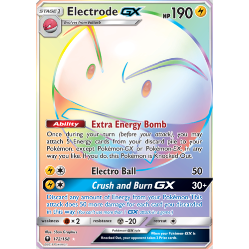 Electrode GX 172/168 SM Celestial Storm Holo Full Art Hyper Rare