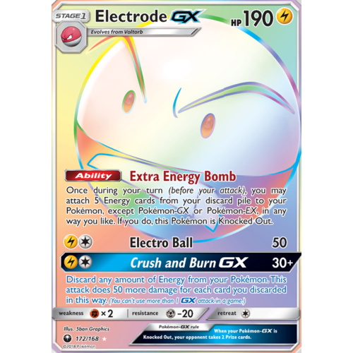 Electrode GX 172/168 SM Celestial Storm Holo Full Art Hyper Rare Pokemon Card NEAR MINT TCG