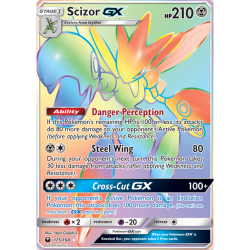 Scizor GX 175/168 SM Celestial Storm Holo Full Art Hyper Rare Pokemon Card NEAR MINT TCG