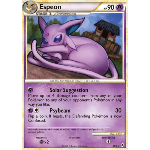 Espeon 4/95 Call of Legends Holo Rare Pokemon Card NEAR MINT TCG