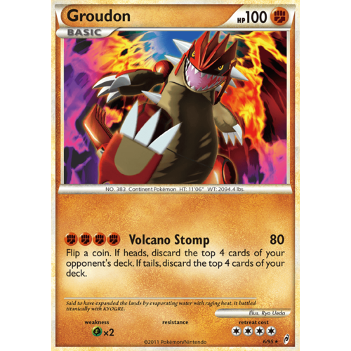 Groudon 6/95 Call of Legends Holo Rare Pokemon Card NEAR MINT TCG