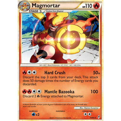Magmortar 16/95 Call of Legends Holo Rare Pokemon Card NEAR MINT TCG