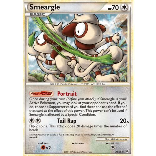 Smeargle 21/95 Call of Legends Holo Rare Pokemon Card NEAR MINT TCG