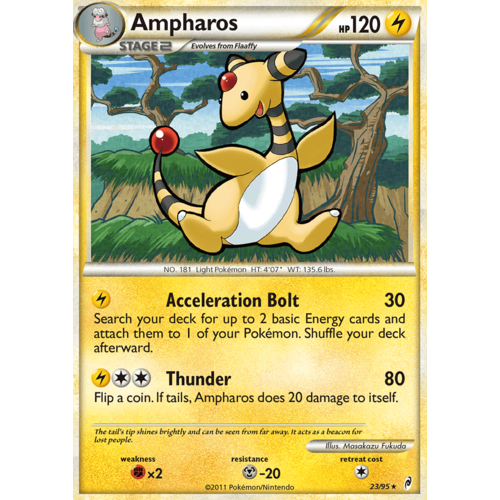 Ampharos 23/95 Call of Legends Rare Pokemon Card NEAR MINT TCG
