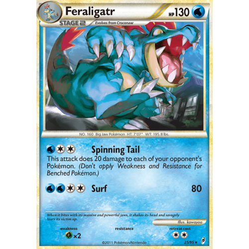 Feraligatr 25/95 Call of Legends Rare Pokemon Card NEAR MINT TCG