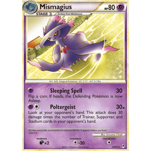 Mismagius 28/95 Call of Legends Rare Pokemon Card NEAR MINT TCG
