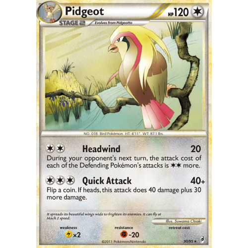 Pidgeot 30/95 Call of Legends Rare Pokemon Card NEAR MINT TCG