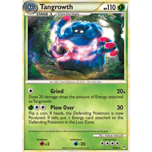 Tangrowth 34/95 Call of Legends Rare Pokemon Card NEAR MINT TCG