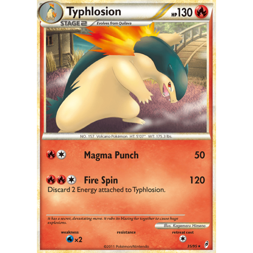 Typhlosion 35/95 Call of Legends Rare Pokemon Card NEAR MINT TCG