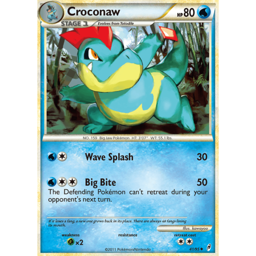 Croconaw 41/95 Call of Legends Uncommon Pokemon Card NEAR MINT TCG