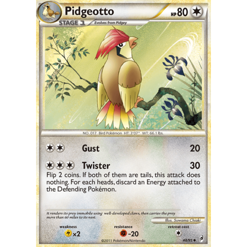 Pidgeotto 48/95 Call of Legends Uncommon Pokemon Card NEAR MINT TCG