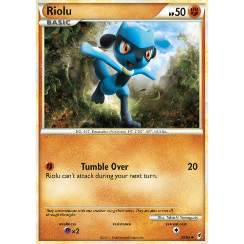 Riolu 50/95 Call of Legends Uncommon Pokemon Card NEAR MINT TCG