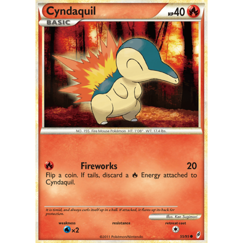 Cyndaquil 55/95 Call of Legends Common Pokemon Card NEAR MINT TCG