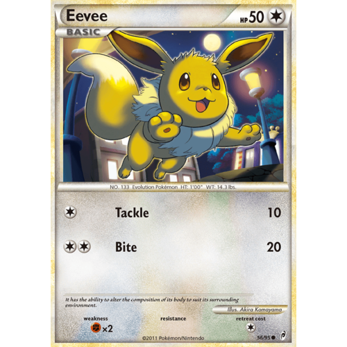 Eevee 56/95 Call of Legends Common Pokemon Card NEAR MINT TCG