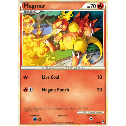 Magmar 62/95 Call of Legends Common Pokemon Card NEAR MINT TCG