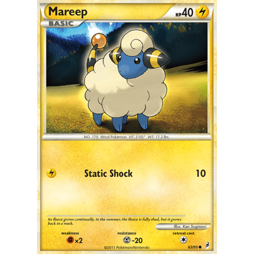 Mareep 63/95 Call of Legends Common Pokemon Card NEAR MINT TCG