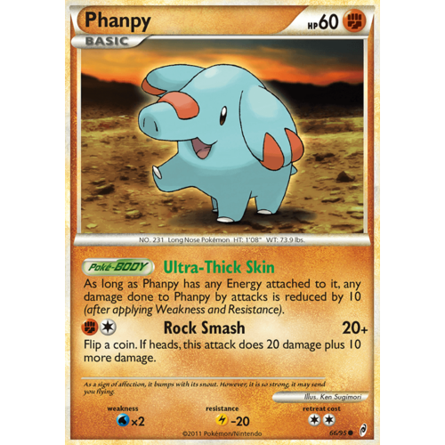 Phanpy 66/95 Call of Legends Common Pokemon Card NEAR MINT TCG