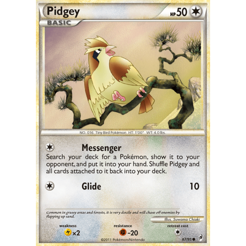 Pidgey 67/95 Call of Legends Common Pokemon Card NEAR MINT TCG