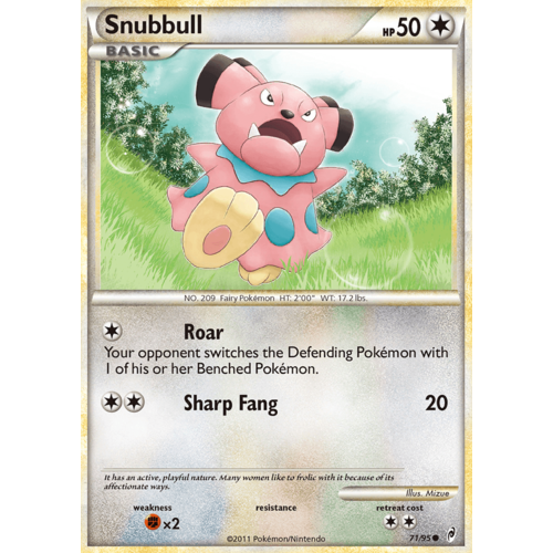 Snubbull 71/95 Call of Legends Common Pokemon Card NEAR MINT TCG