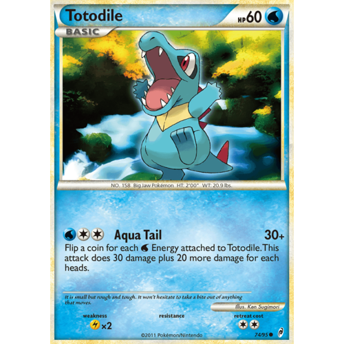 Totodile 74/95 Call of Legends Common Pokemon Card NEAR MINT TCG