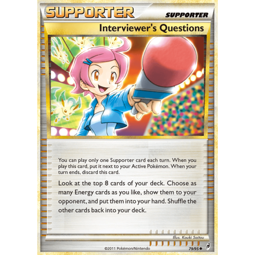 Interviewer's Questions 79/95 Call of Legends Uncommon Trainer Pokemon Card NEAR MINT TCG