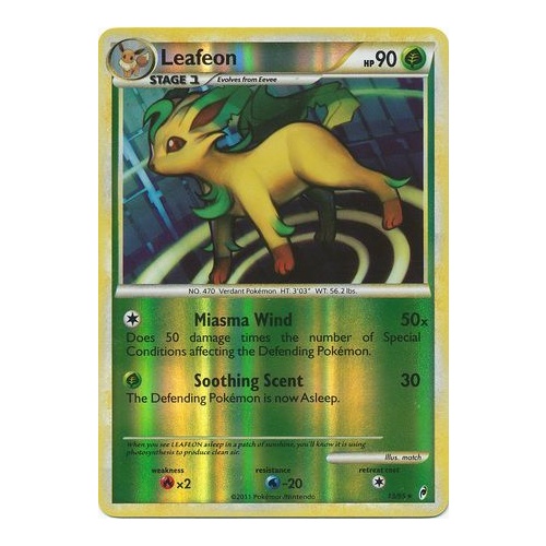 Leafeon 13/95 Call of Legends Reverse Holo Rare Pokemon Card NEAR MINT TCG
