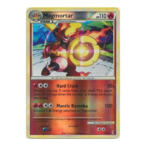 Magmortar 16/95 Call of Legends Reverse Holo Rare Pokemon Card NEAR MINT TCG