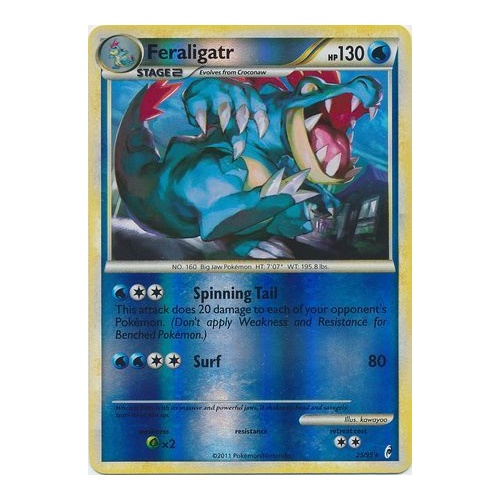 Feraligatr 25/95 Call of Legends Reverse Holo Rare Pokemon Card NEAR MINT TCG