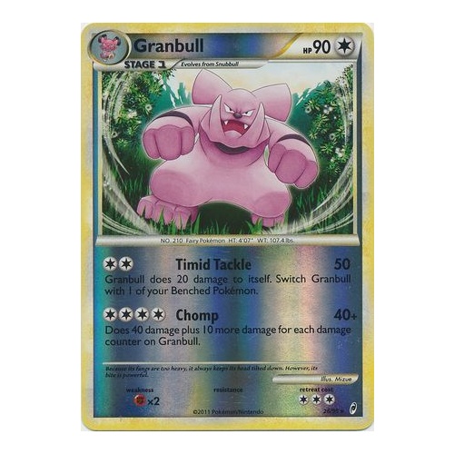 Granbull 26/95 Call of Legends Reverse Holo Rare Pokemon Card NEAR MINT TCG