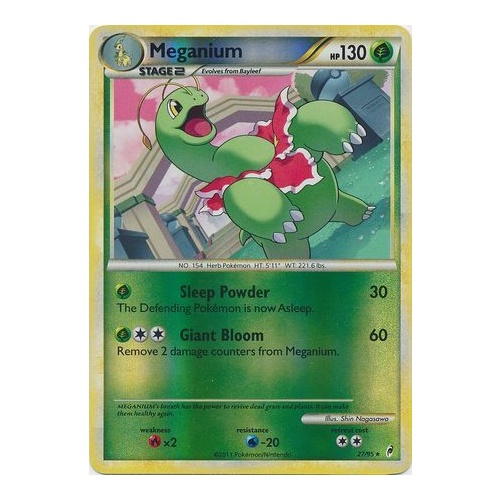 Meganium 27/95 Call of Legends Reverse Holo Rare Pokemon Card NEAR MINT TCG