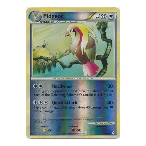 Pidgeot 30/95 Call of Legends Reverse Holo Rare Pokemon Card NEAR MINT TCG