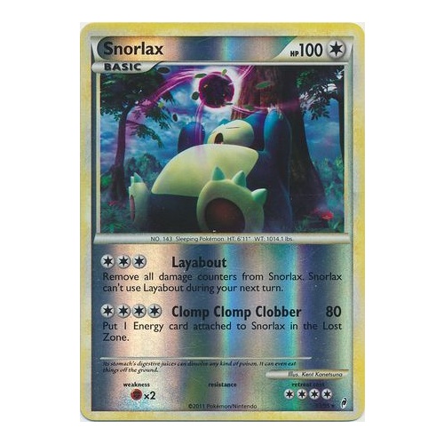 Snorlax 33/95 Call of Legends Reverse Holo Rare Pokemon Card NEAR MINT TCG