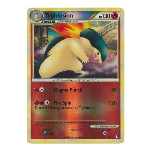 Typhlosion 35/95 Call of Legends Reverse Holo Rare Pokemon Card NEAR MINT TCG