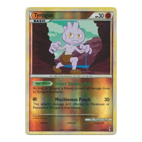 Tyrogue 36/95 Call of Legends Reverse Holo Rare Pokemon Card NEAR MINT TCG