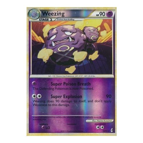 Weezing 38/95 Call of Legends Reverse Holo Rare Pokemon Card NEAR MINT TCG