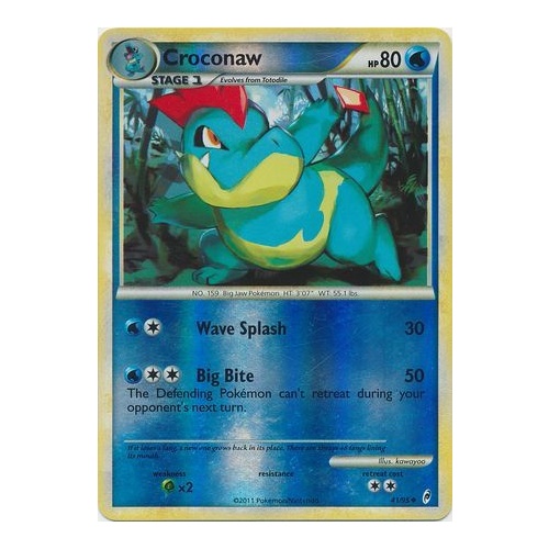 Croconaw 41/95 Call of Legends Reverse Holo Uncommon Pokemon Card NEAR MINT TCG
