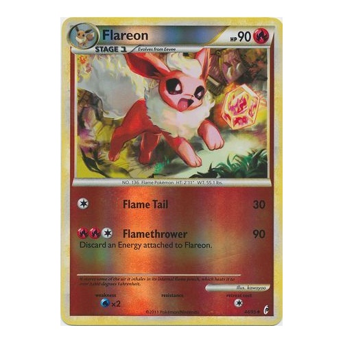 Flareon 44/95 Call of Legends Reverse Holo Uncommon Pokemon Card NEAR MINT TCG