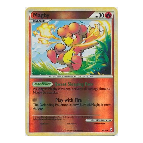 Magby 46/95 Call of Legends Reverse Holo Uncommon Pokemon Card NEAR MINT TCG
