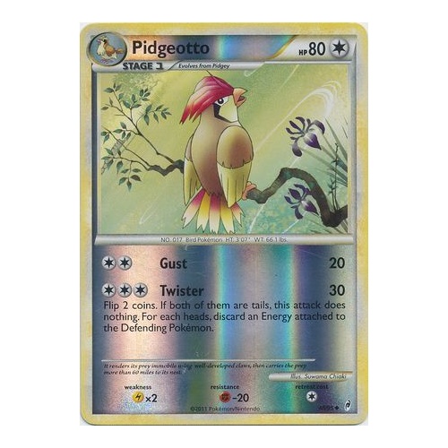 Pidgeotto 48/95 Call of Legends Reverse Holo Uncommon Pokemon Card NEAR MINT TCG