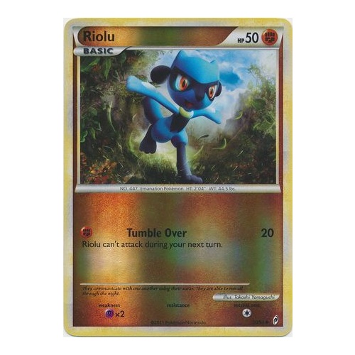 Riolu 50/95 Call of Legends Reverse Holo Uncommon Pokemon Card NEAR MINT TCG