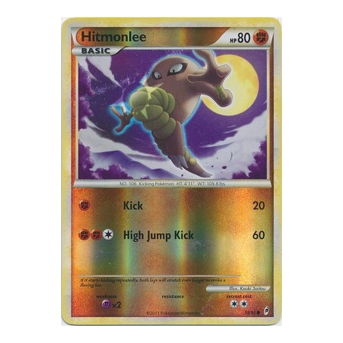 Hitmonlee 58/95 Call of Legends Reverse Holo Common Pokemon Card NEAR MINT TCG