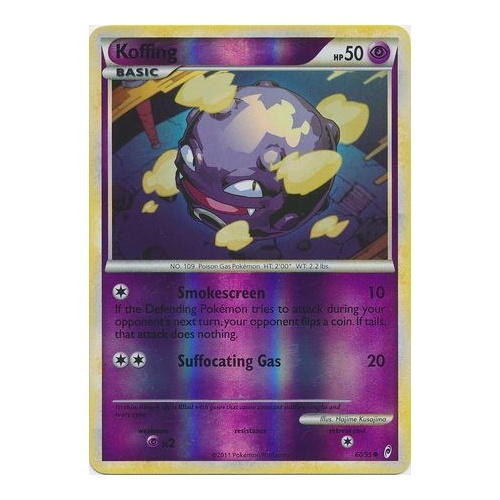 Koffing 60/95 Call of Legends Reverse Holo Common Pokemon Card NEAR MINT TCG