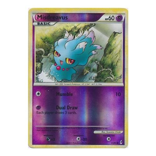Misdreavus 65/95 Call of Legends Reverse Holo Common Pokemon Card NEAR MINT TCG
