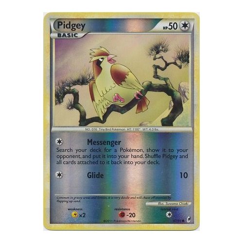 Pidgey 67/95 Call of Legends Reverse Holo Common Pokemon Card NEAR MINT TCG